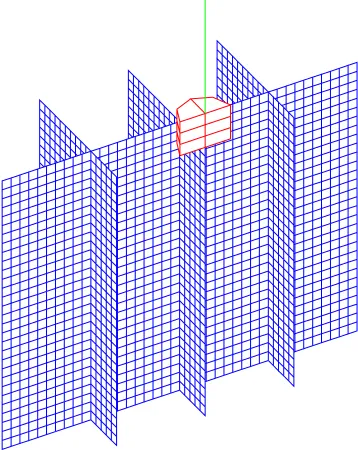 Fig. 11, which confirms the very local character of the effects and theA detail of the deformations caused by the impact can be seen infact that neighbouring cells remain essentially unaffected