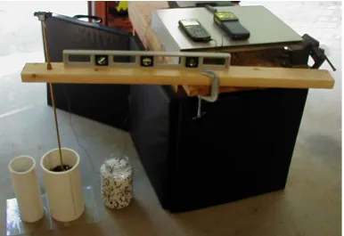 Figure 3. Physical Experiment Apparatus And Electronics Setup.  All of the hardware components required to conduct a physical impact/deceleration experiment are shown in the photograph