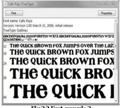 Fig 3.3:Font example 3  