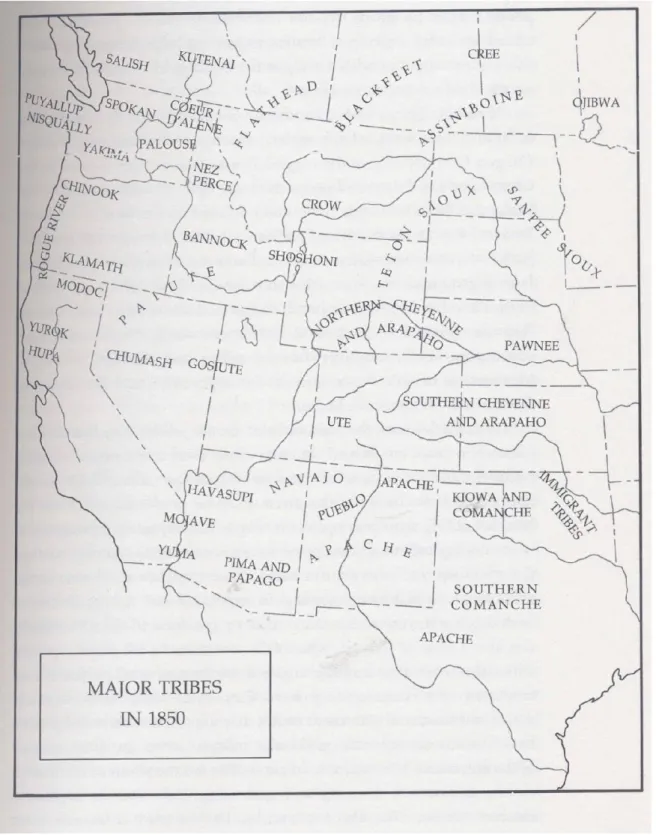 Figure 7.  Major Indian Tribes in 1850