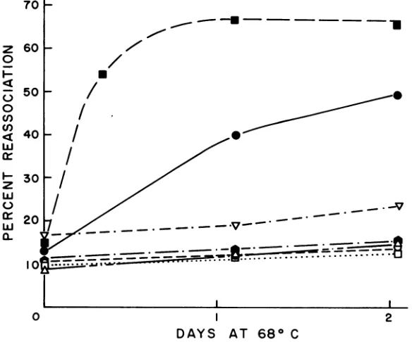 FIG.1.reactionsealedauninfectedand(0), 1.8-mg/ml Effect of PLC and other DNAs on the rate of reassociation of HBV [32PJDNA in solution