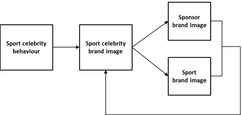 Figure 2-2 The brand image transfer process during sport celebrity sponsorship 