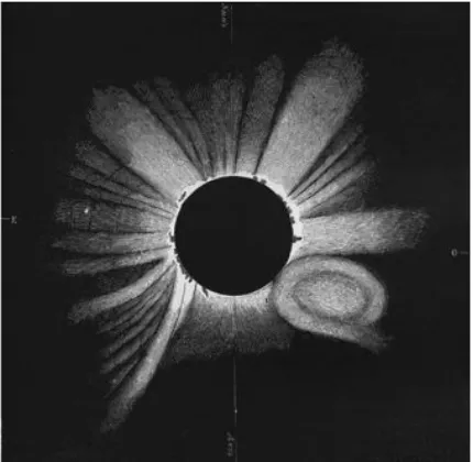 Figure 1.13: Drawing of the 1860 eclipse recorded by G. Temple from Torreblanca , Spainwith what is probably a CME (Eddy, 1974).