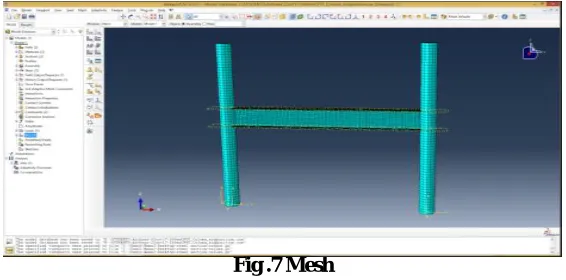 Fig .7 Mesh (i)The step sequence provides a convenient way to capture changes in the loading and boundary conditions of the 
