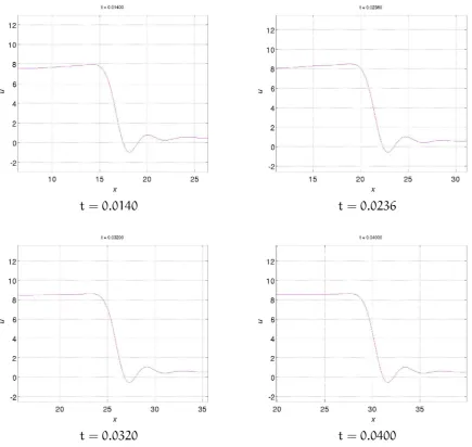 Figure 3: Evolving solution of Eq. (1) via the 1D-IRBFN method.