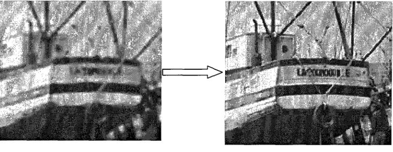 Figure 1 Single-frame image resolution enhancement example 