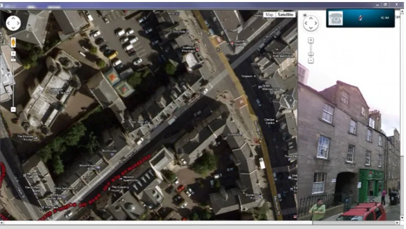 Figure 1: Wizard of Oz interface - Google Satellite Map and StreetView