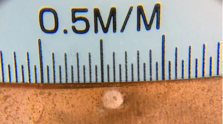 FIG. 4. Image of the beam spot captured by a copper foil. 