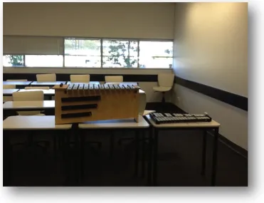 Fig. 2.  Set-up of xylophone and glockenspiel. 