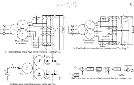 Fig.1: Three-phase dual buck-boost converters and their control systems. 
