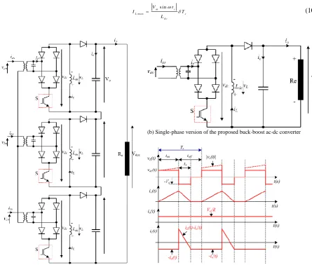 Fig. 2: Proposed three-phase ac-dc buck-boost converter. 
