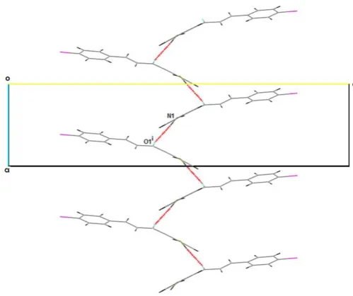 Figure 3. Part of the crystal structure of 3, showing the formation of C(6) chains along the direction 