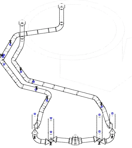 Figure 2. Isometric view of selected pipe run 