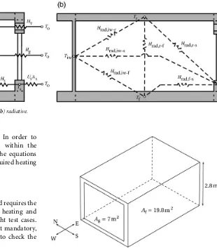 Figure 2. Wire-frame drawing of office zone modelled.