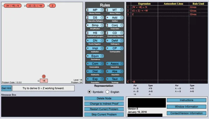 Figure 3.2 Interface for Problem Solving