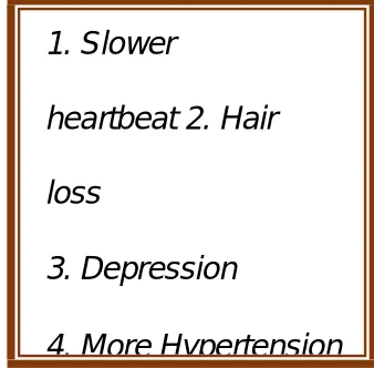 Table 1:lists of symptoms or signs of Hyperthyroidism [11]   