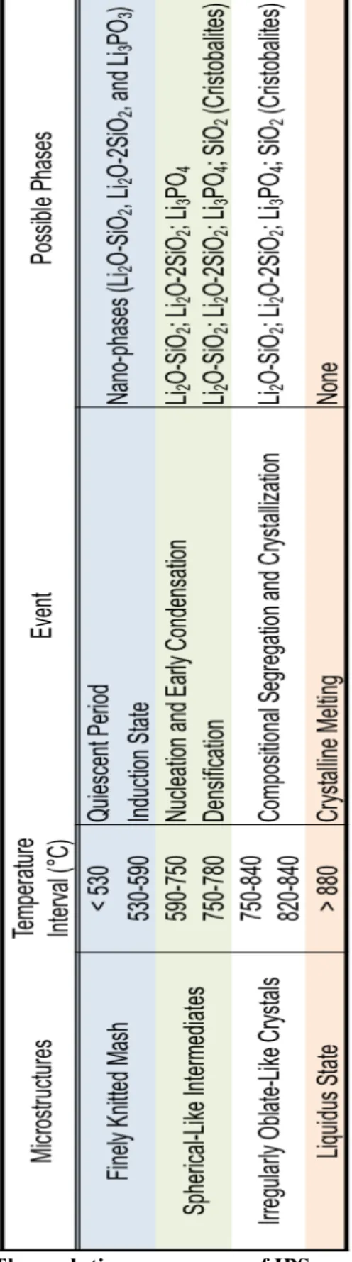 Table 4:  The evolutionary process of IPS e.max® CAD. 