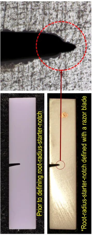 Figure 5:  Examples of prepared specimens for fracture toughness testing. 