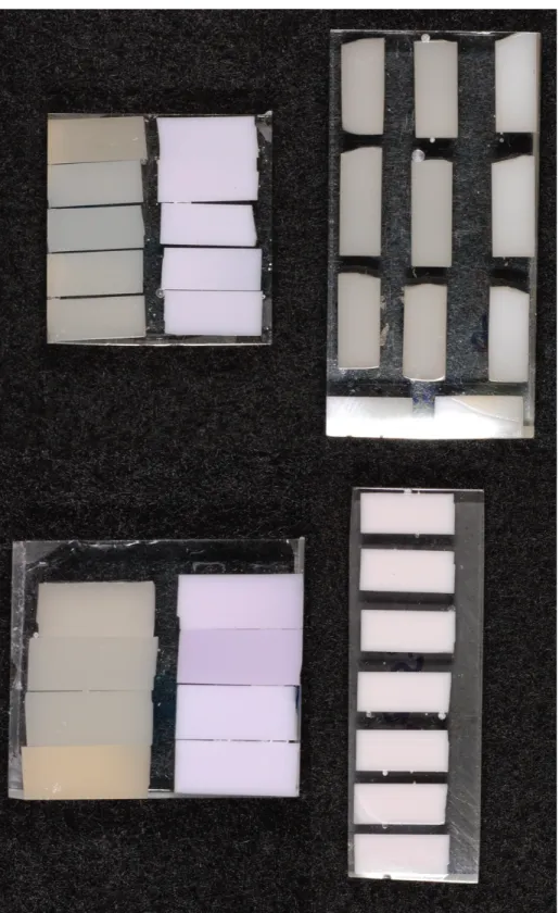 Figure 6:  Examples of polished specimens for nanoindentation testing. 