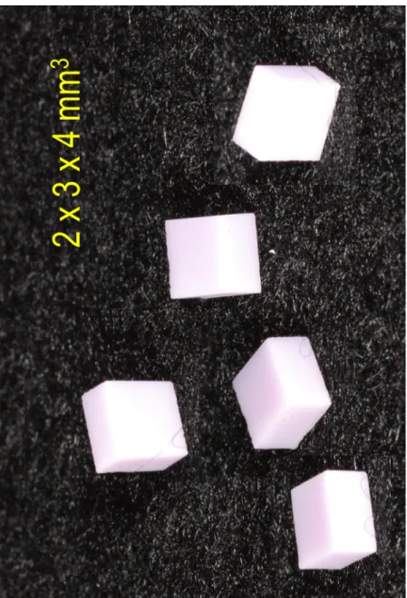 Figure 7:  Examples of specimens prepared for DSC testing. 
