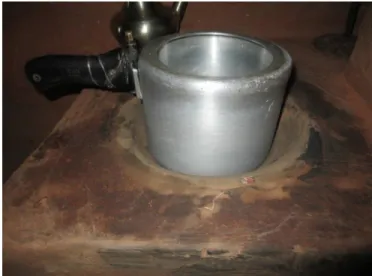 Figure 7: Chimney to ICS in Figure 6  Figure 8: Pot fits efficiently on the Rayali  ICS in Figure 6 