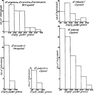 FIGURE :j 1.-Variation in pollen sterility in five groups of wild roses. 