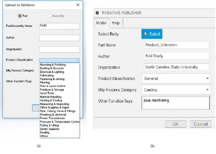 Figure 2.3. Plugins for (a) SolidWorks (b) Autodesk Fusion  