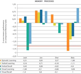 Figure 5. Individual performance in Memory processes for the GGE participants.