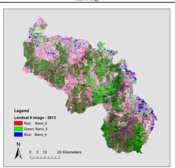 Figure   3:   Landsat   8   imagery   of   the   study   area   taken   in   2013   
