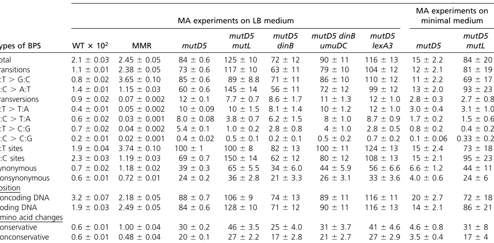 Table 4 Conditional BPS rates during the MA experiments