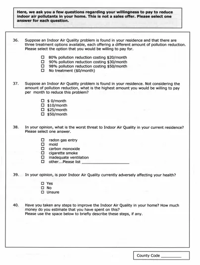 Figure 2-2 Cont’d.  Final Survey Design – Page 3.  