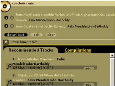 Fig. 2. A screen shot of a compilation advisor system 