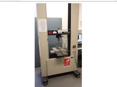 Figure 4.6: The MTS Insight-100 Electromechanical universal testing machine. Note thecomputer in the background that is installed with the TestWorks⃝ R software and works inharmony with the machines twin electromechanical drive system located in the side frames.