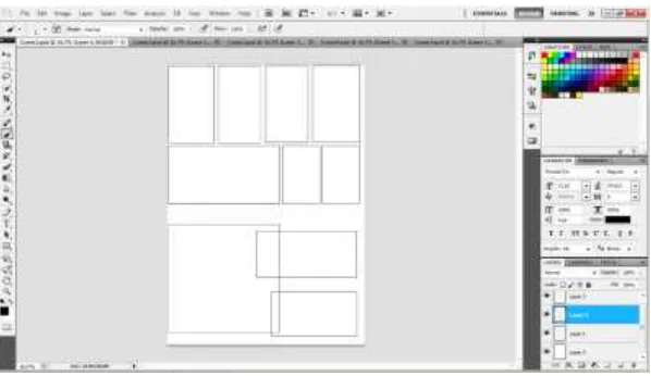 Figure 10-1: (A4 canvas size on Photoshop CS5) first layout  