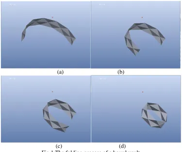 Fig.1 The folding process of a barrel vault 
