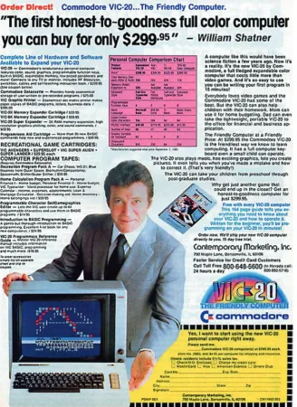 Fig. 1.5  One of the original VIC-20 ads featuring actor William Shatner