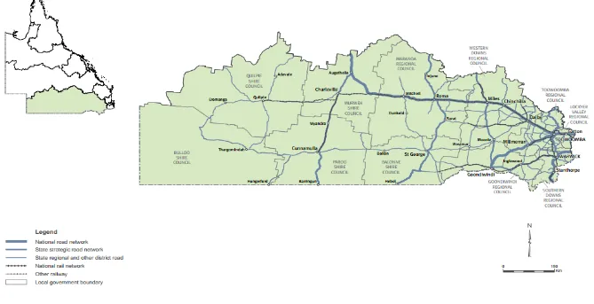 Figure 2: Map of the Downs South West Region (Queensland Government 2013a, p.2)