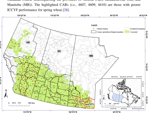 Figure 2.Ecodistricts and Census Agricultural Regions (CARs) across the Western