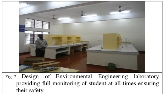Fig. 2.  Design of Environmental Engineering laboratory providing full monitoring of student at all times ensuring 
