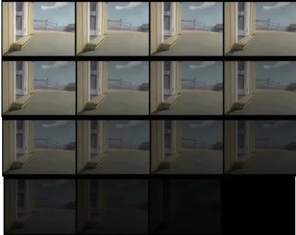Fig. 11: Sequence of frames generated for the frame of Fig. 10 for N=16 