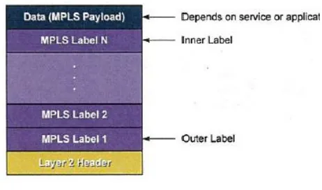 Figure 3.4 – Simplified MPLS Operation (ALU MPLS Course notes, 2013) 