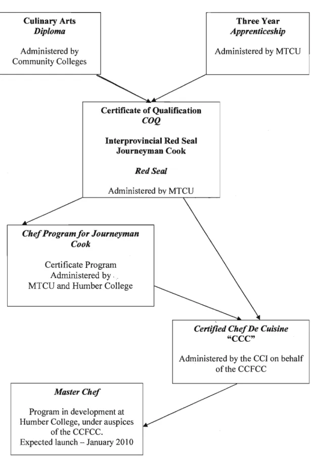 Figure  1.  Certification path for culinary professionals in Ontario. 