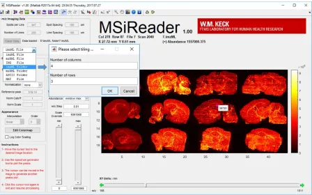 Figure 2.1. Loading multiple imaging data sets. The images presented are for cholesterol [M+H+-H2O]+ in 12 sagittal mouse brain tissue sections