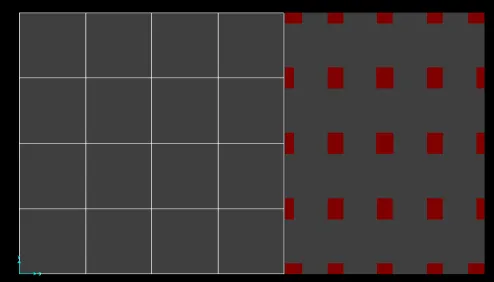 Figure -1:  Plan view of beam column system adjacent to Flat slab system 