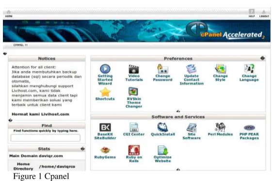 Figure 1 Cpanel 