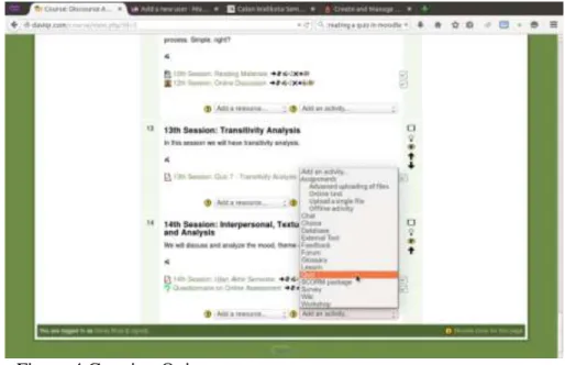 Figure 4 Creating Quiz 