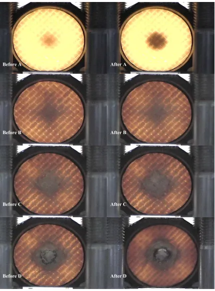 Figure 3.13  Representative Video Frames Captured during Quasi-StaticPerforation of 3D-S-270-3, Near Transition Points