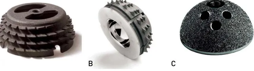 Figure 2.4.2.2: Cementless acetabular cups with different types (Yoon, Park and Lim 2013)