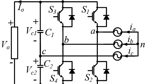 Fig.1. Conventional four-switch three-phase rectifier (FSTP).   