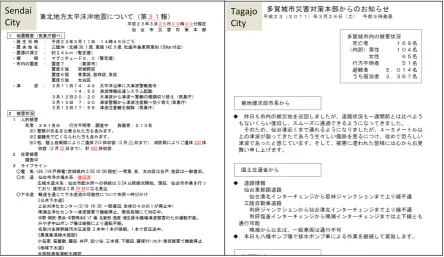 Figure 4: Different forms of damage reports.